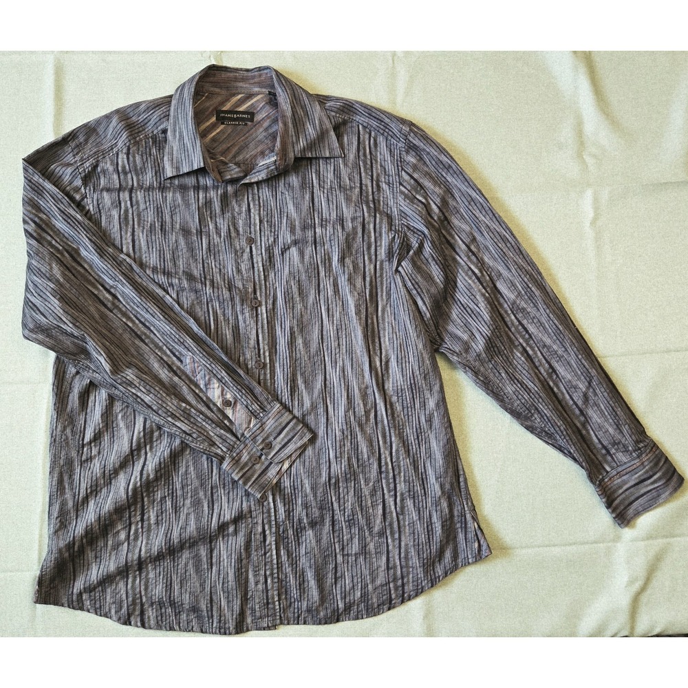 Jhane Barnes Men's XL 100% Cotton Button Up Shirt